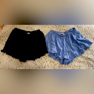 2 Altar’d State Blue and Black Soft Intimates Shorts XS